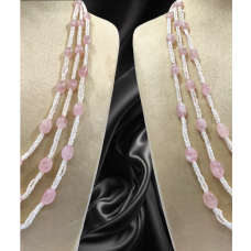 Pink Maniya Long Necklace with Shell Pearls